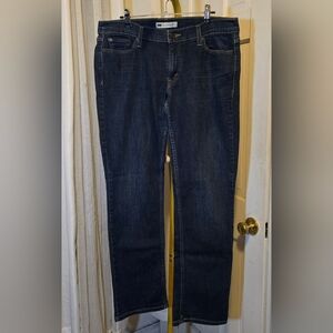 Levis 524 Too Super Low Dark Blue Straight Leg Boot Cut  Women's Jeans Size 15M